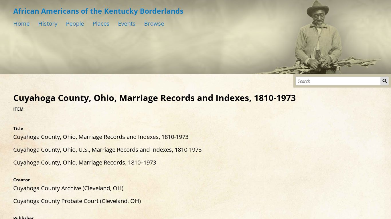 Cuyahoga County, Ohio, Marriage Records and Indexes, 1810 ...
