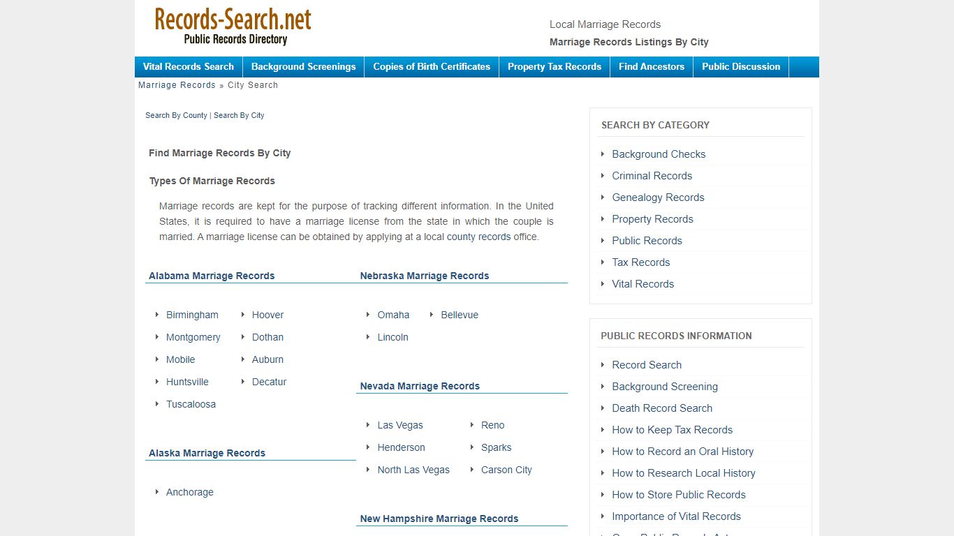 Local Marriage Records - Search Marriage Documents ...